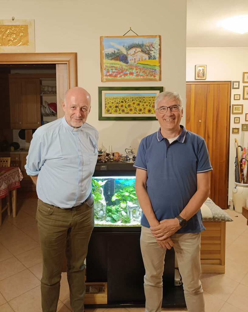 Il presidente dell' Associazione con Padre Stefaan Leclear